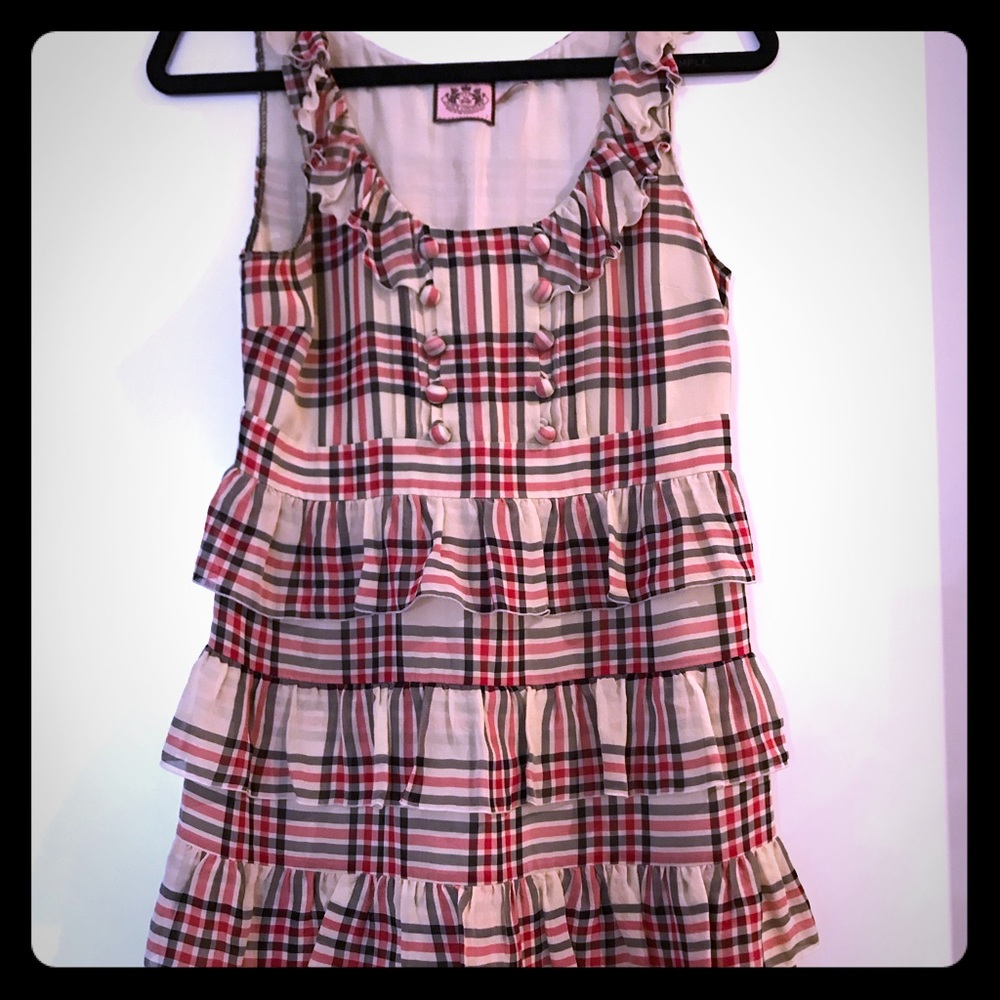Juicy Couture plaid ruffle dress